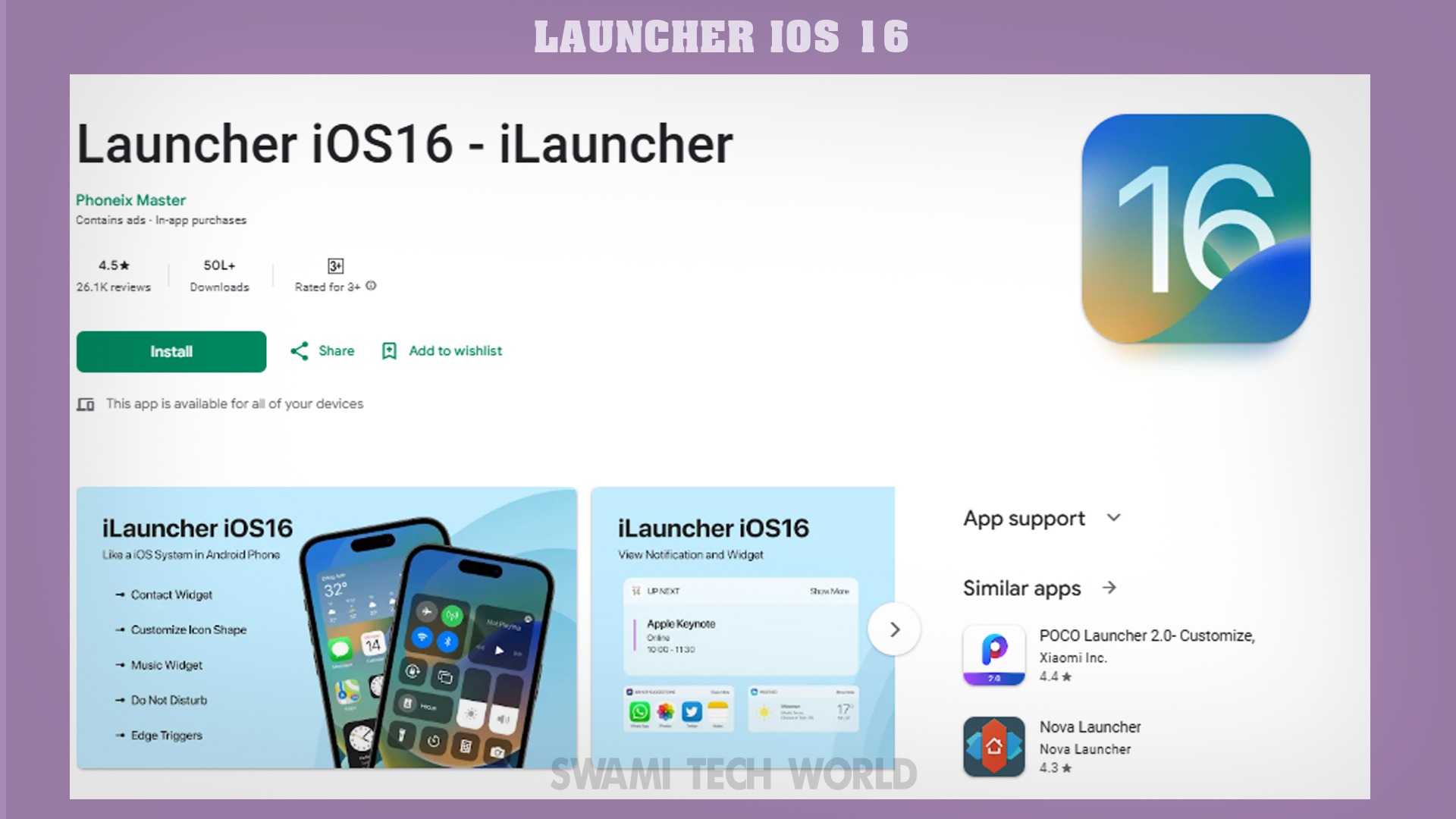 Launcher iOS 16