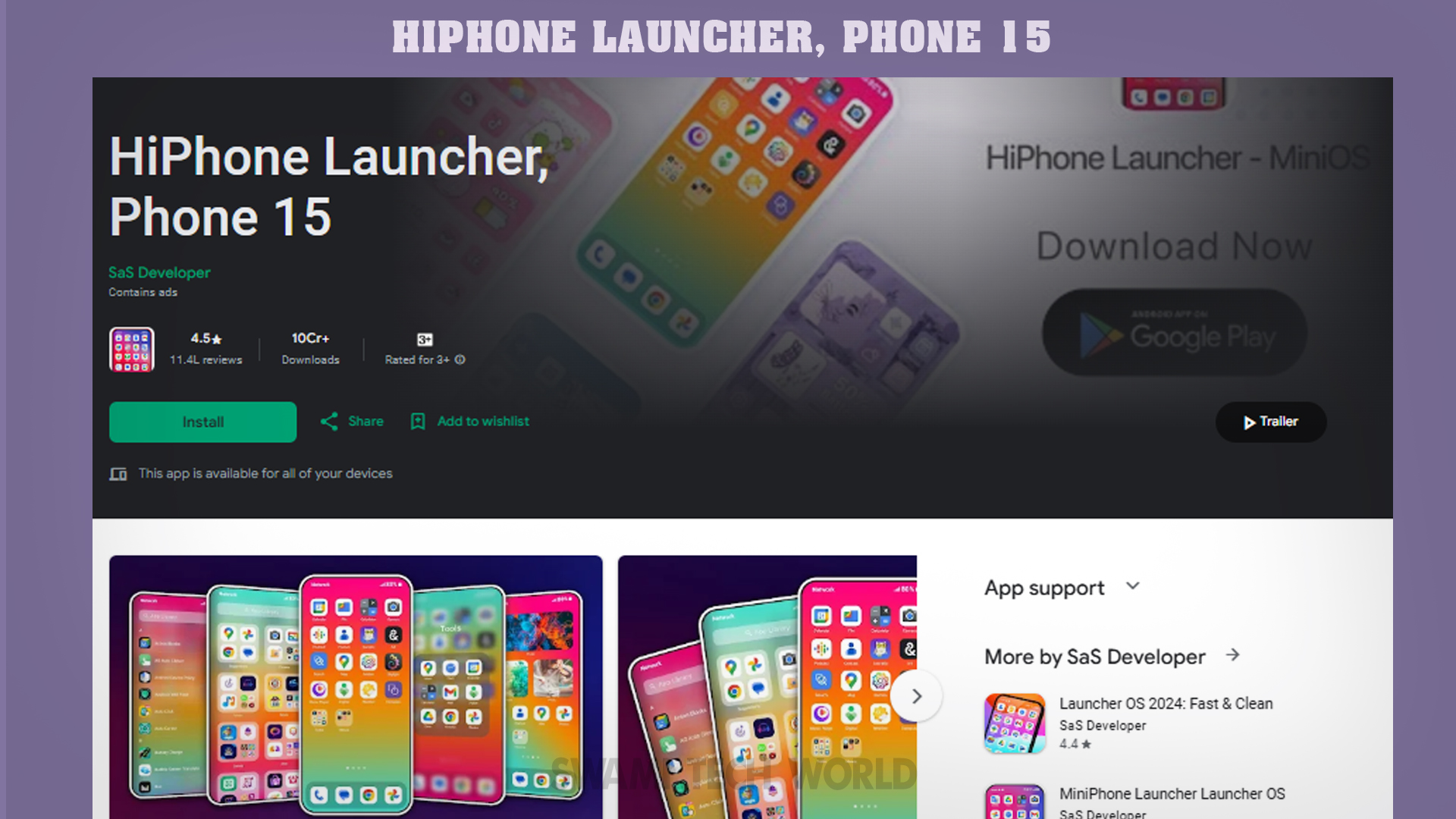 HiPhone Launcher, Phone 15