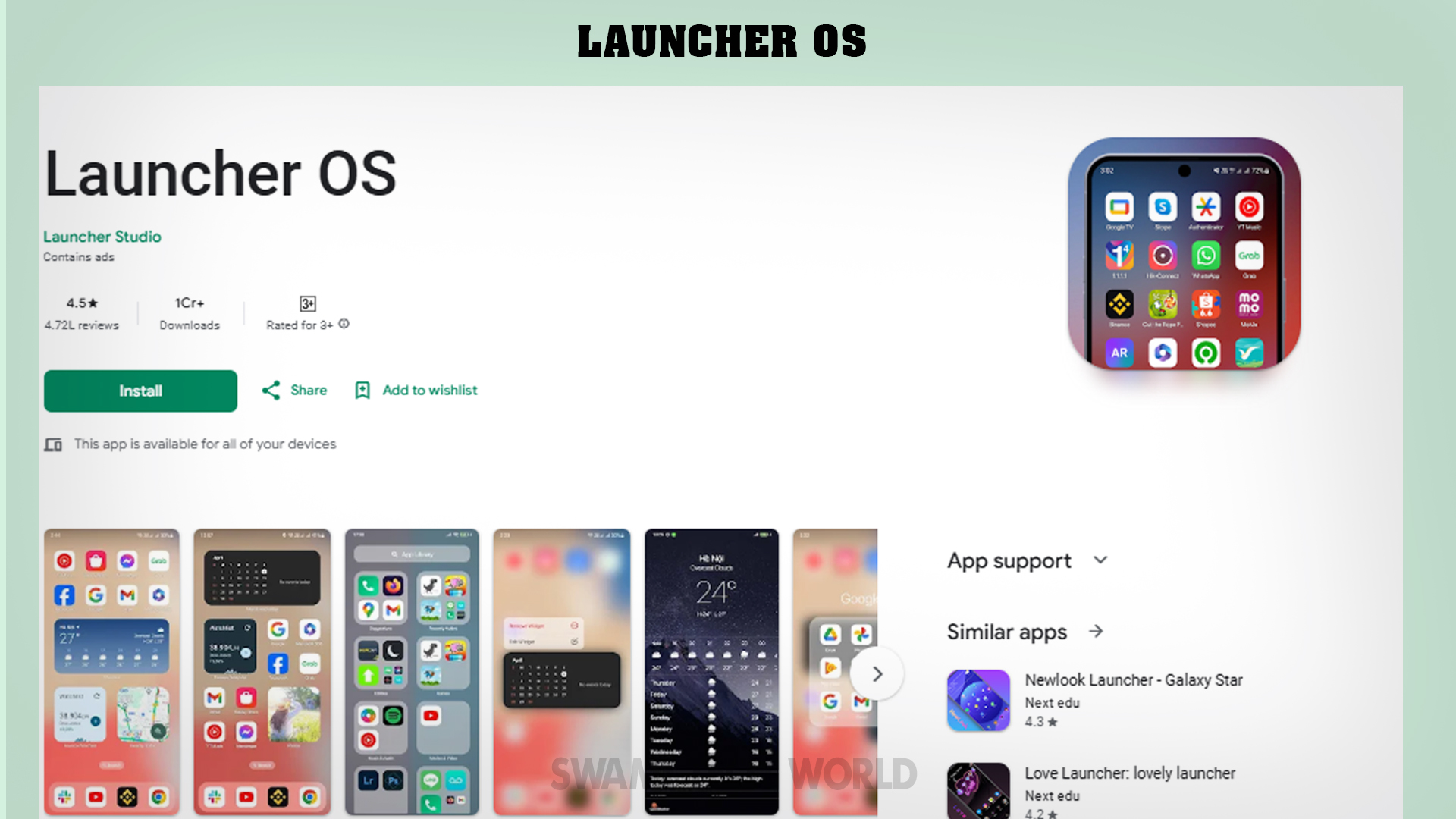 iLauncher for OS