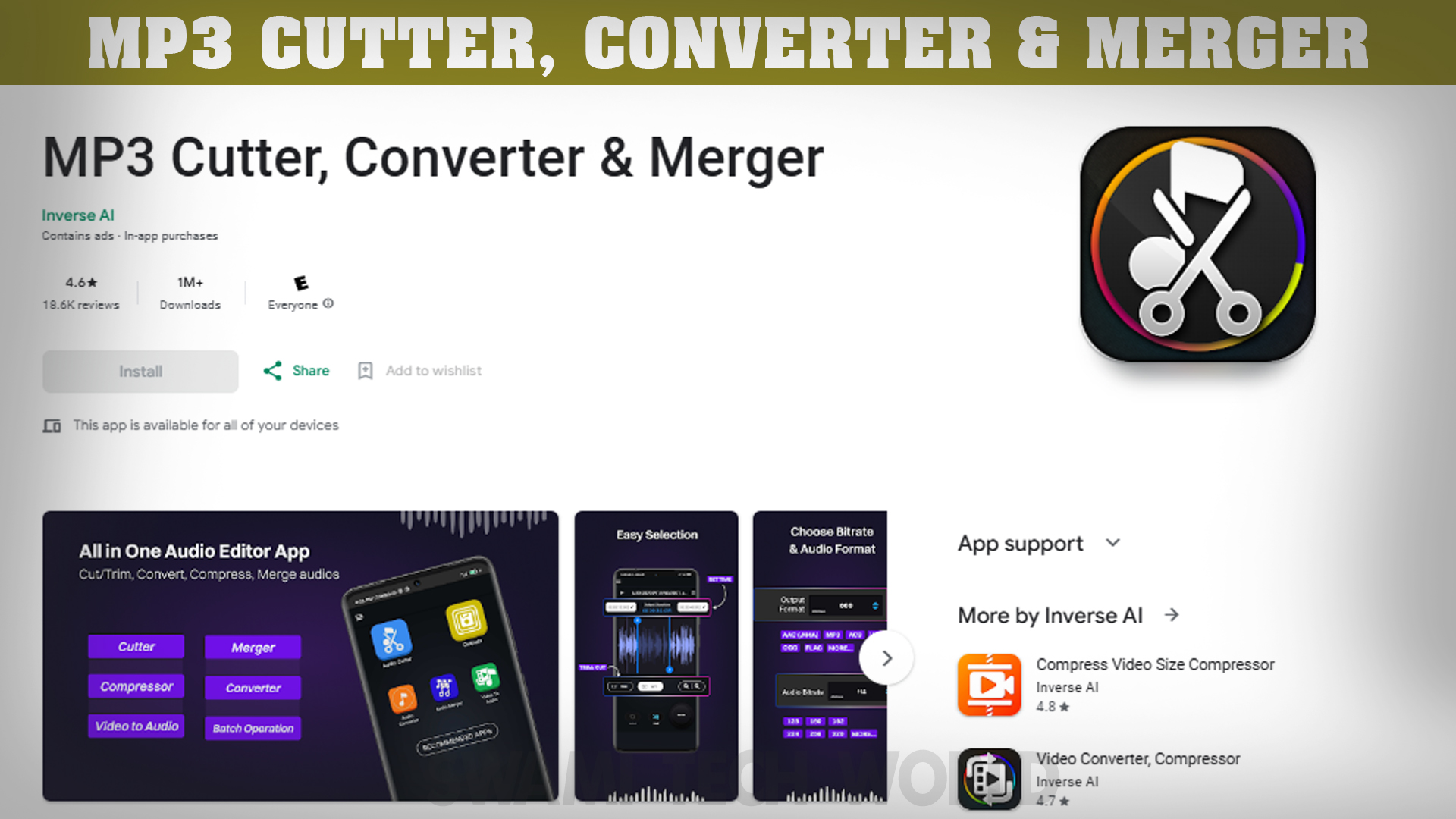 MP3 Cutter, Converter & Merger