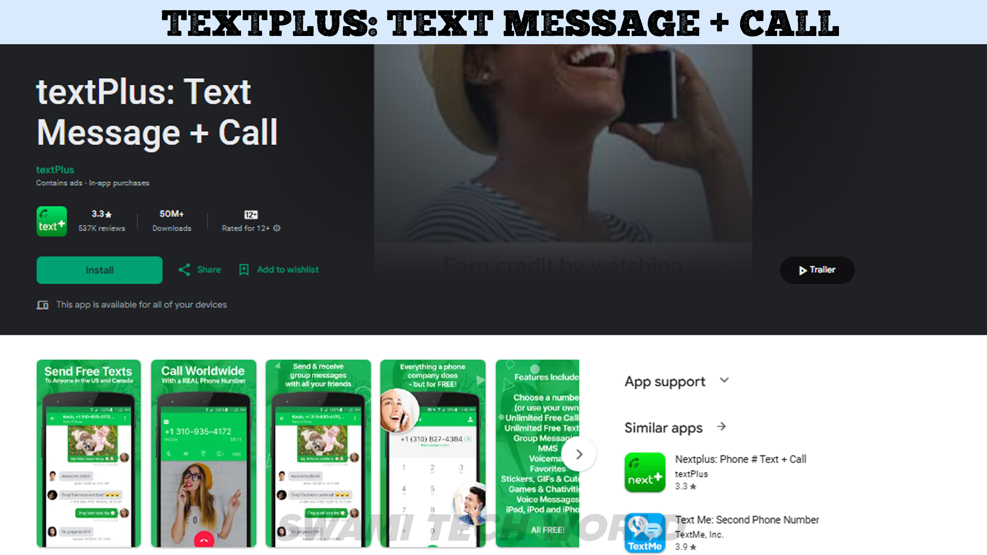 textPlus: Text Message + Call