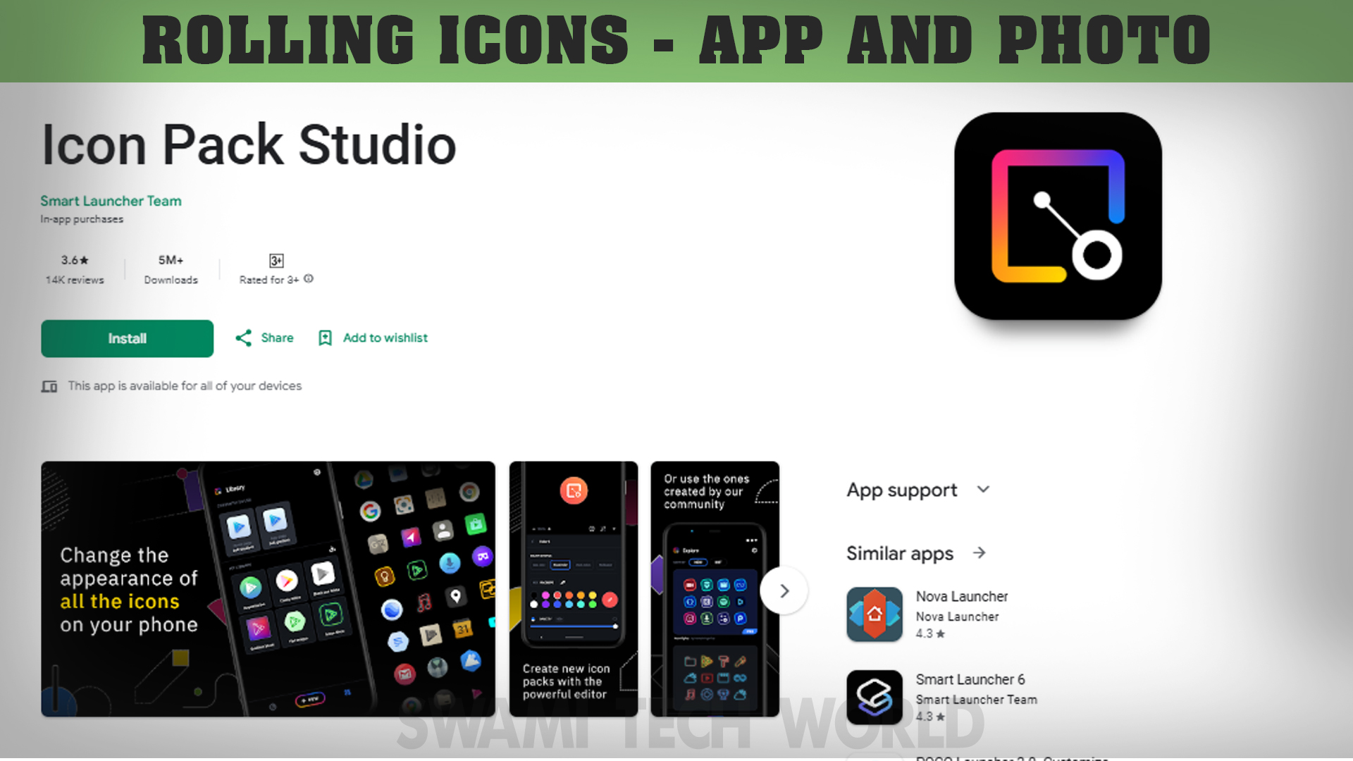 Rolling icons - App and photo