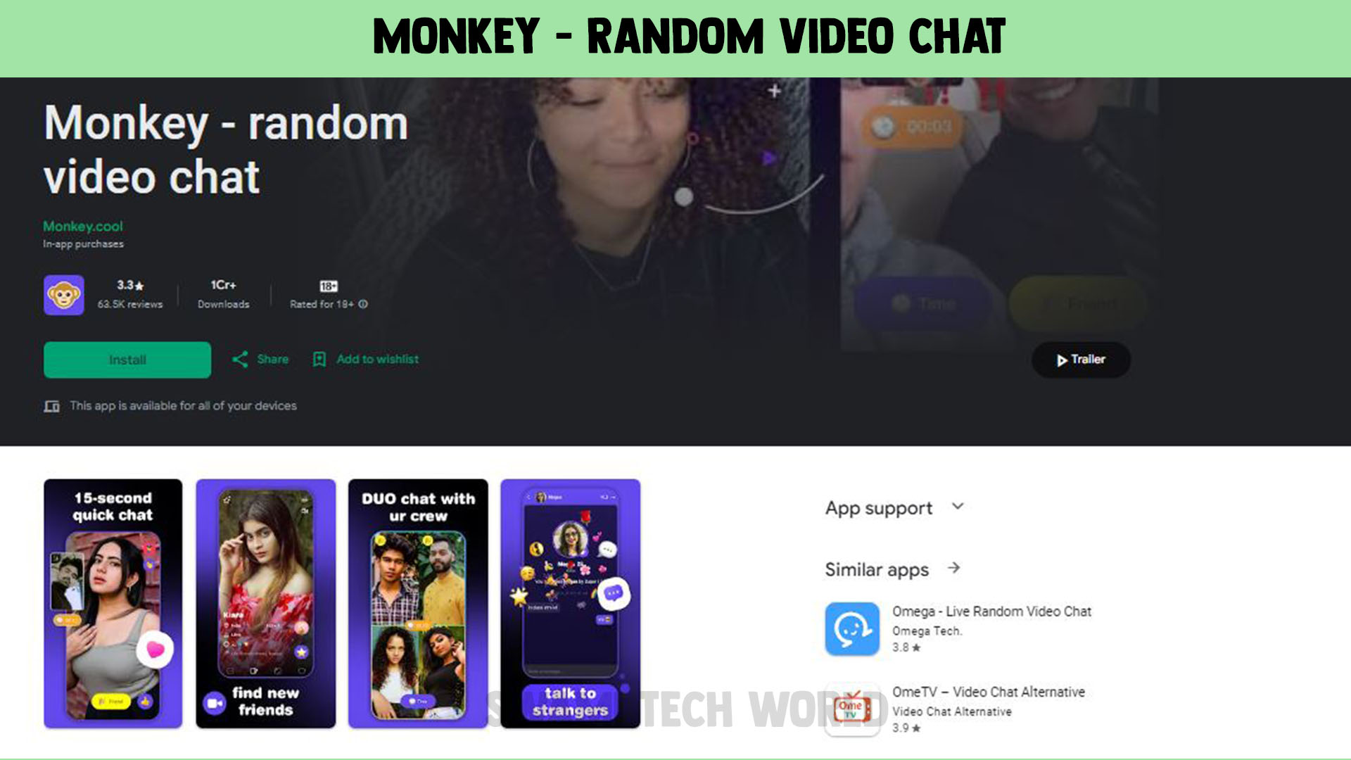 Monkey - random video chat