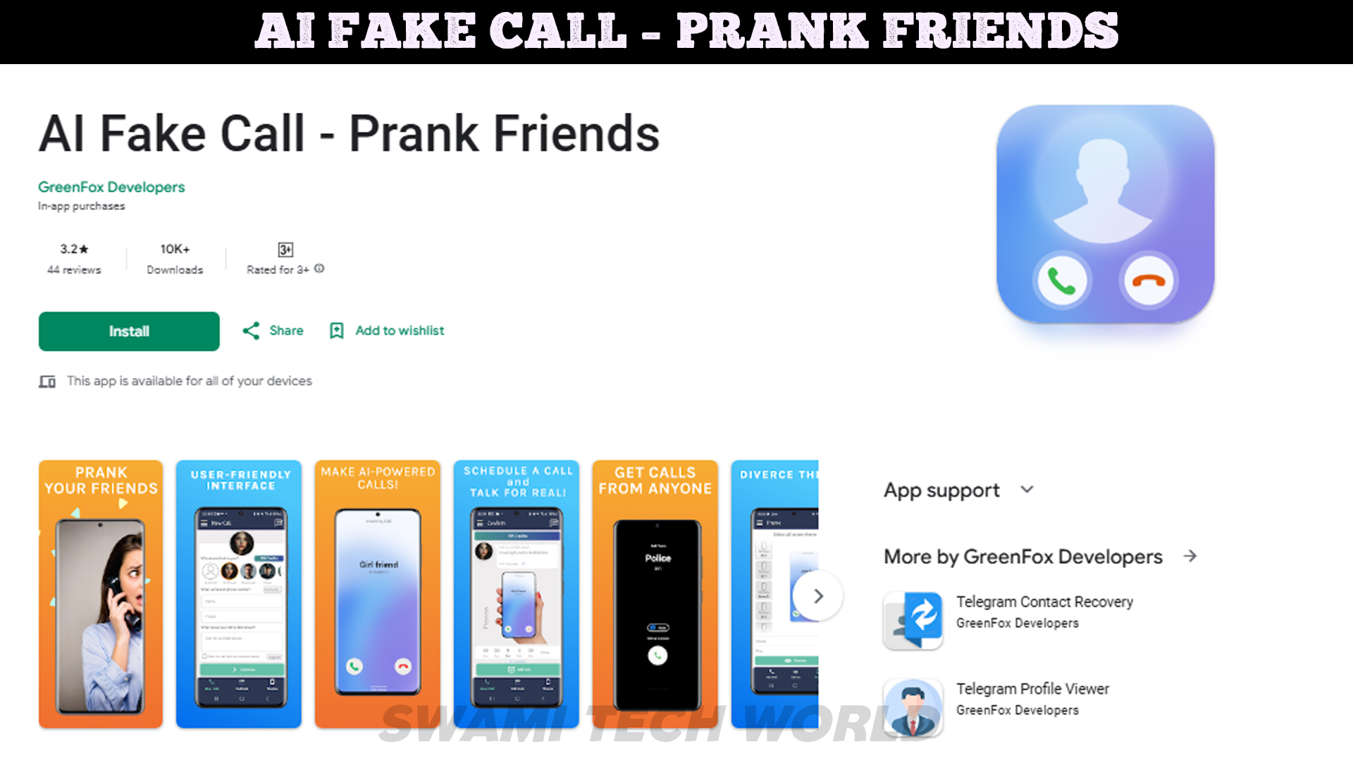 AI Fake Call - Prank Friends