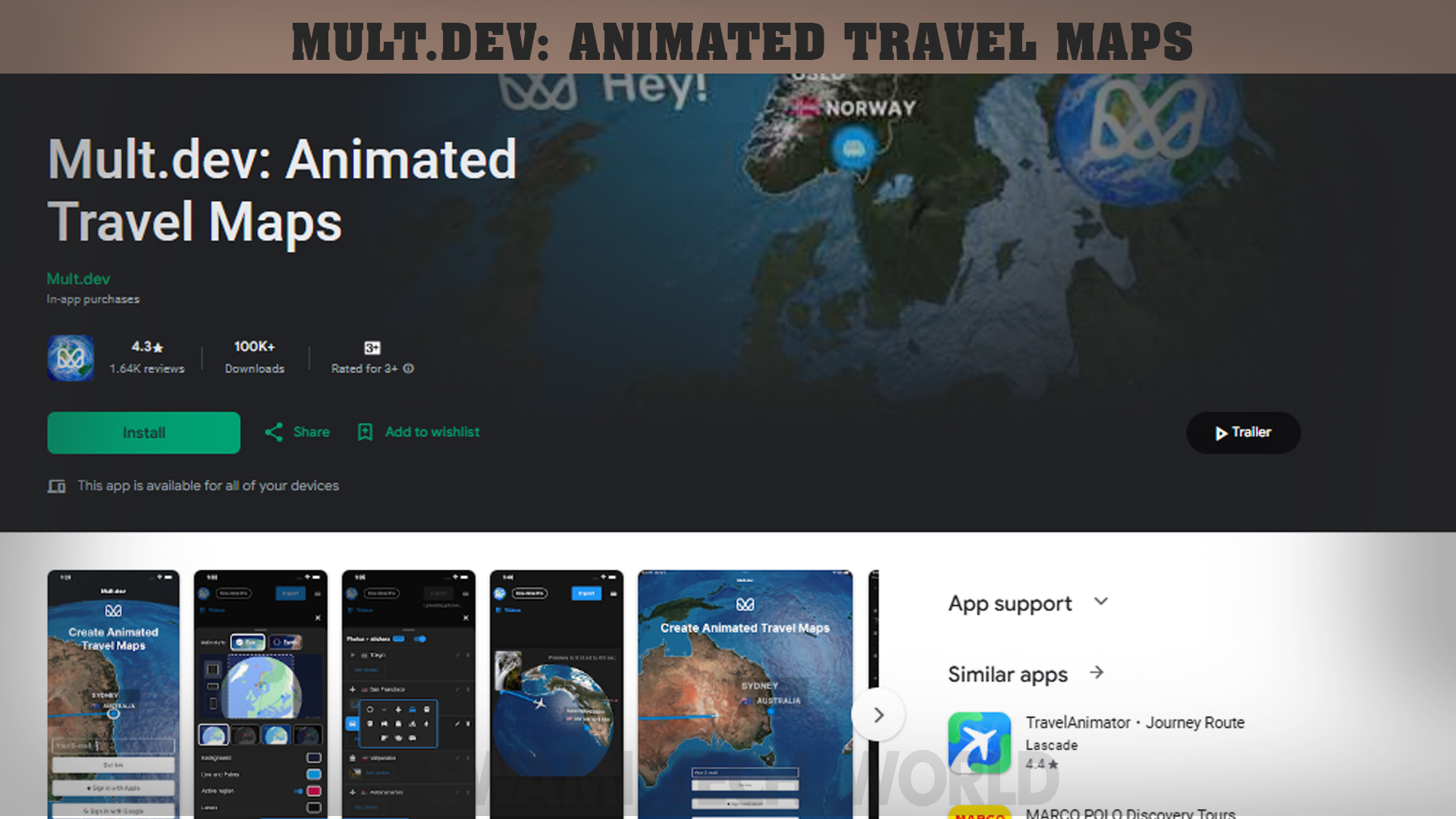 Mult.dev: Animated Travel Maps