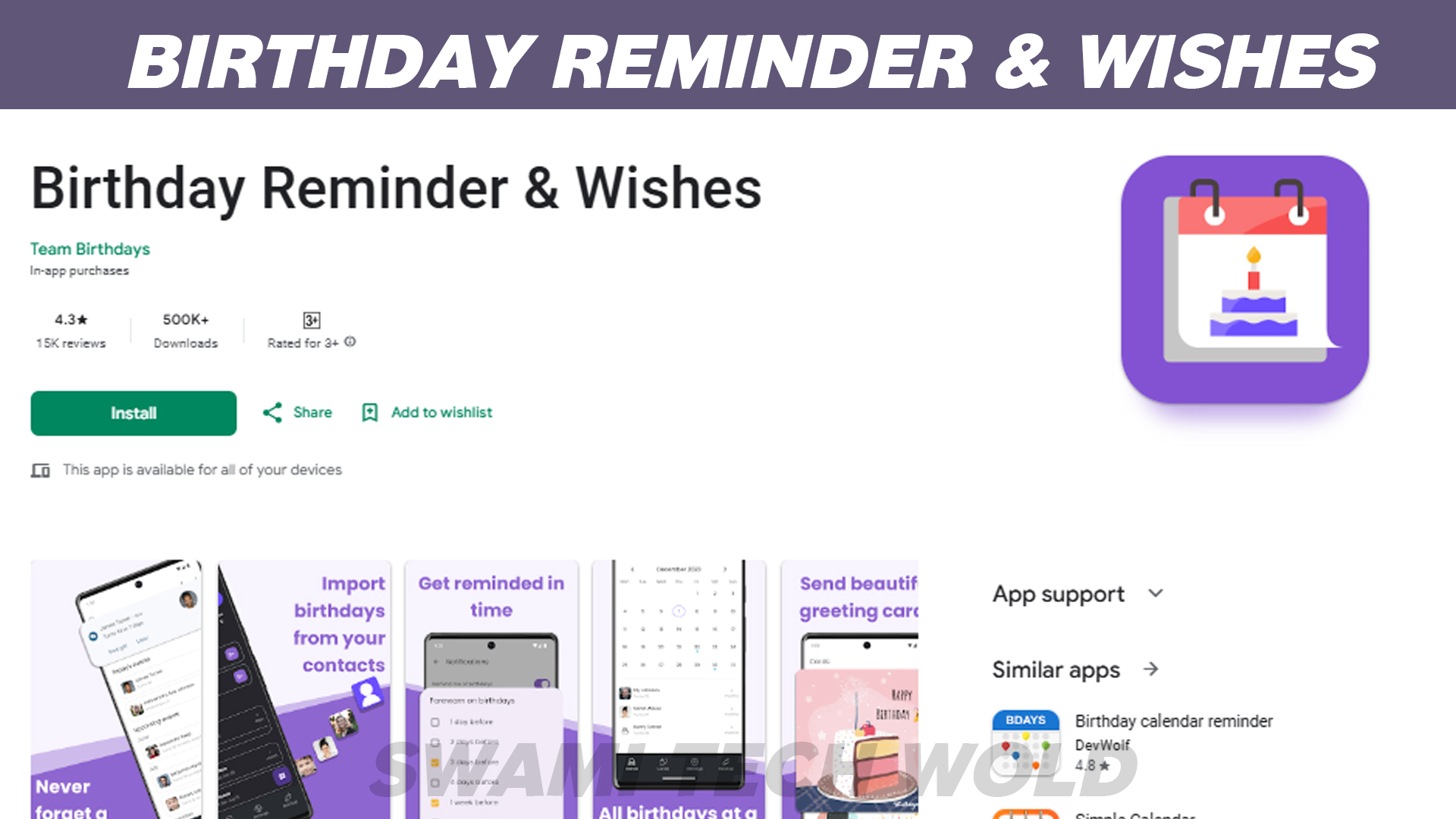 Birthday Reminder & Wishes