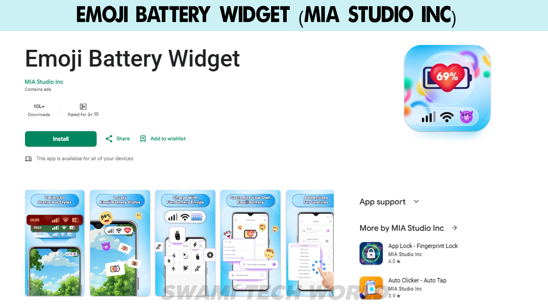 Emoji Battery Widget (MIA Studio Inc)