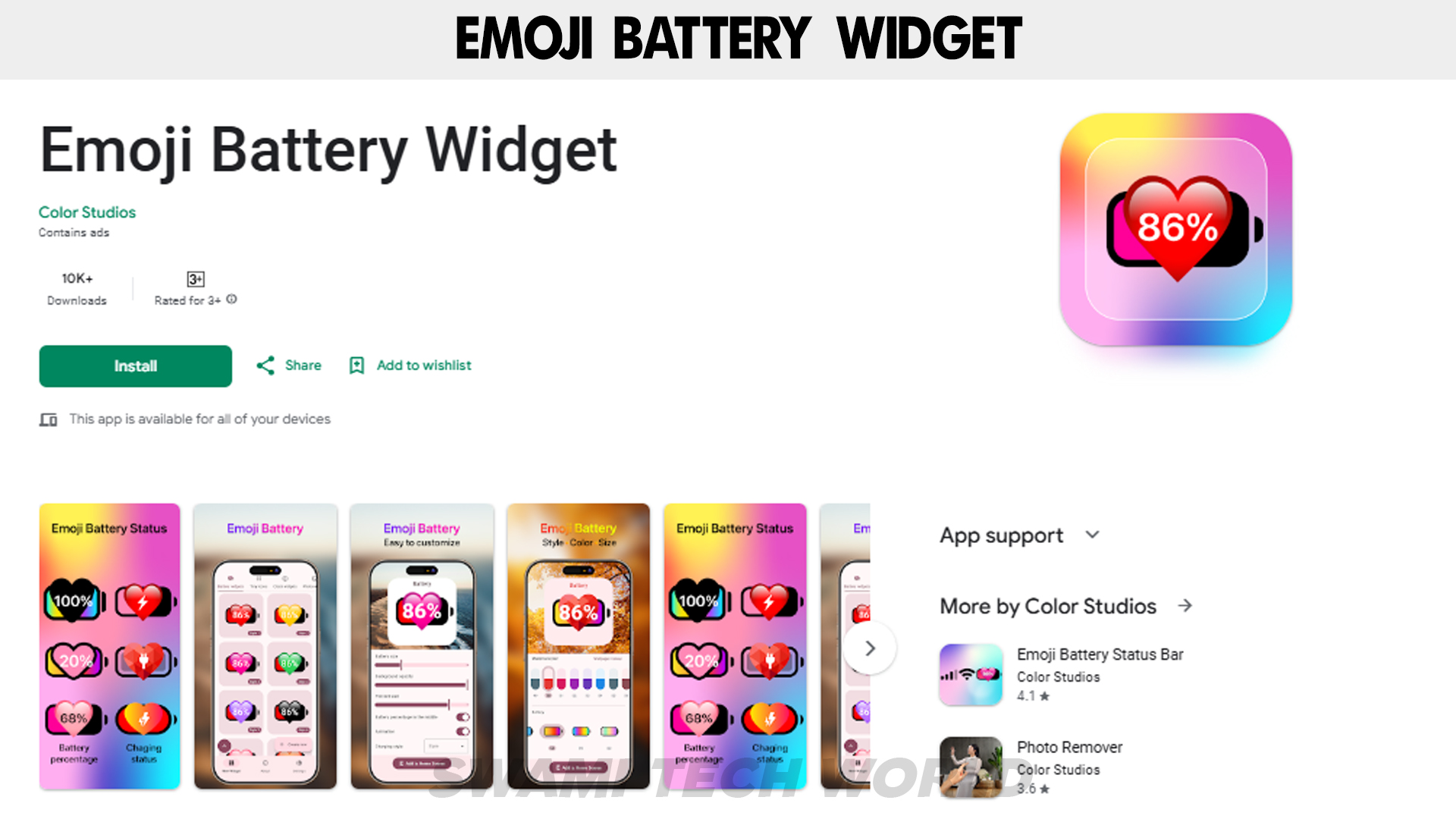 Emoji Battery Widget
