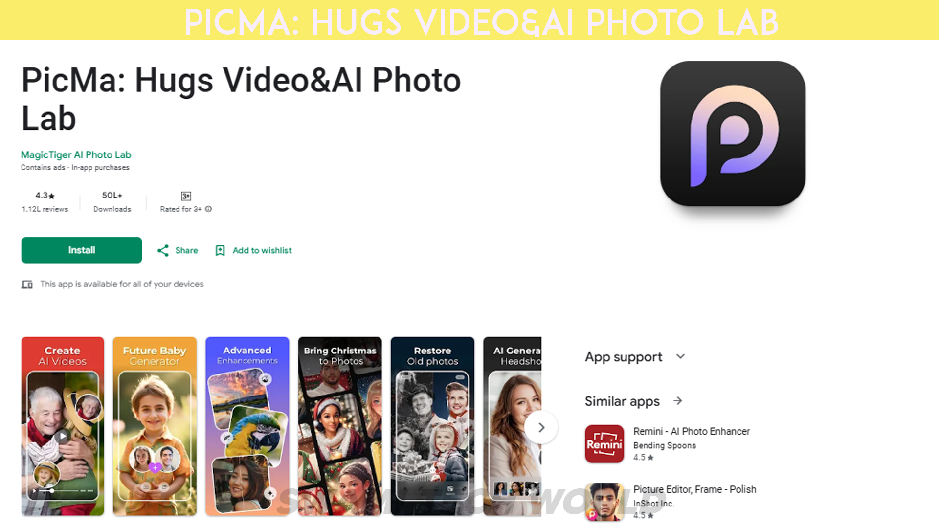 PicMa: Hugs Video&AI Photo Lab