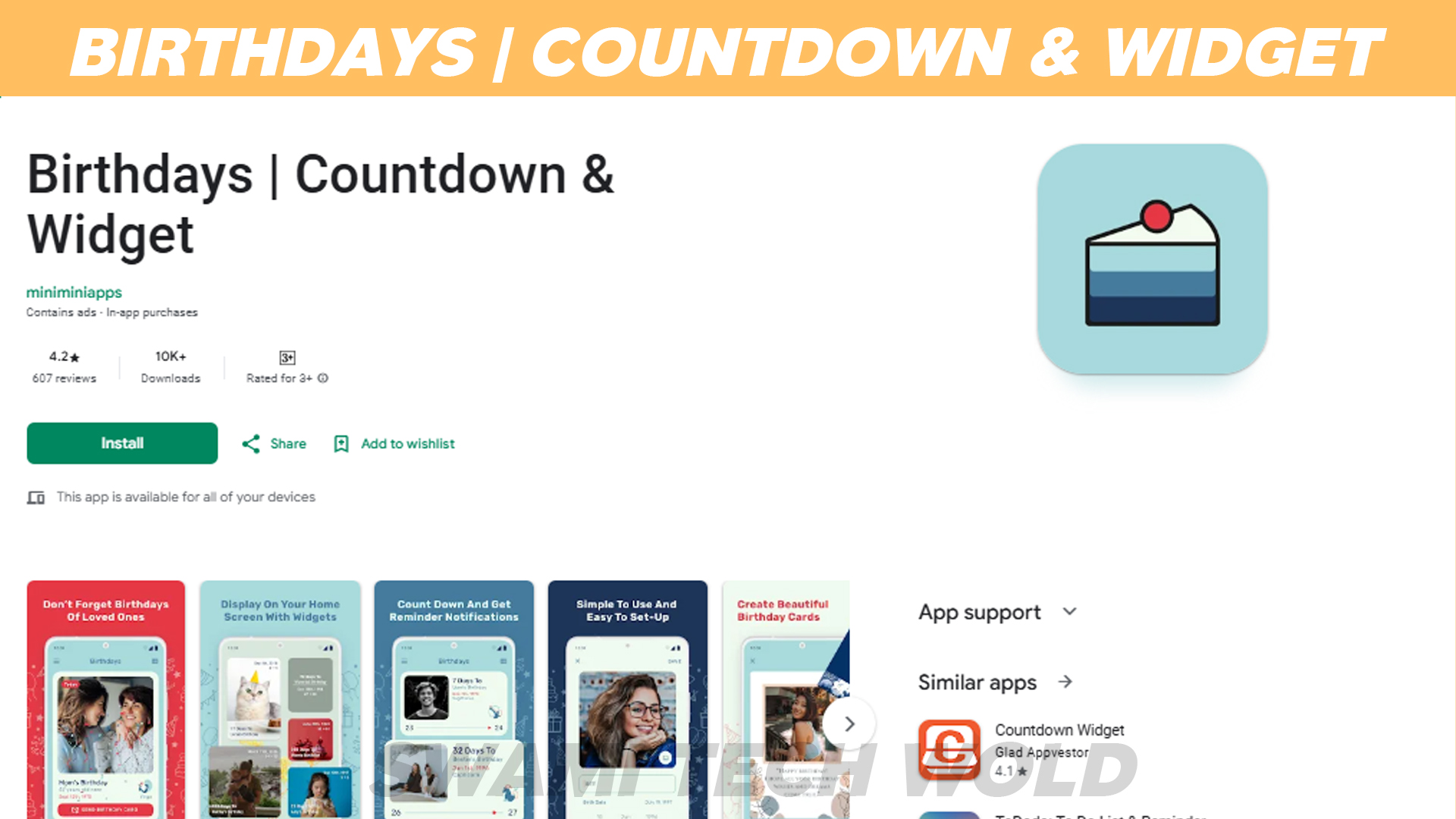 Birthdays | Countdown & Widget