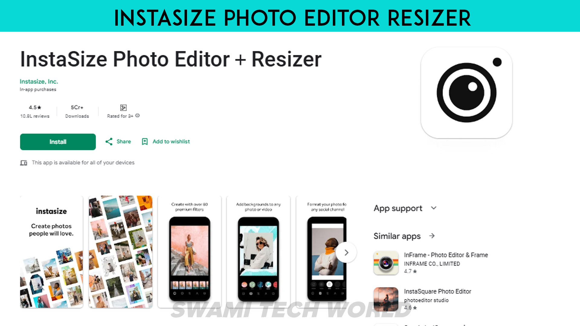 InstaSize Photo Editor＋Resizer