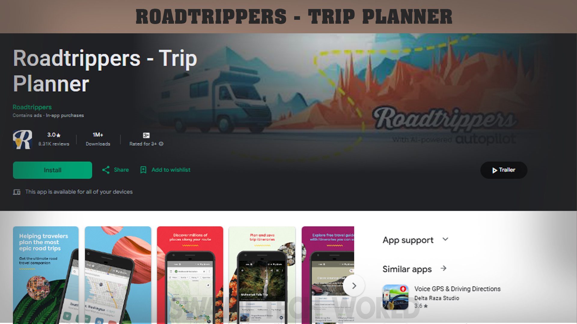 Roadtrippers - Trip Planner