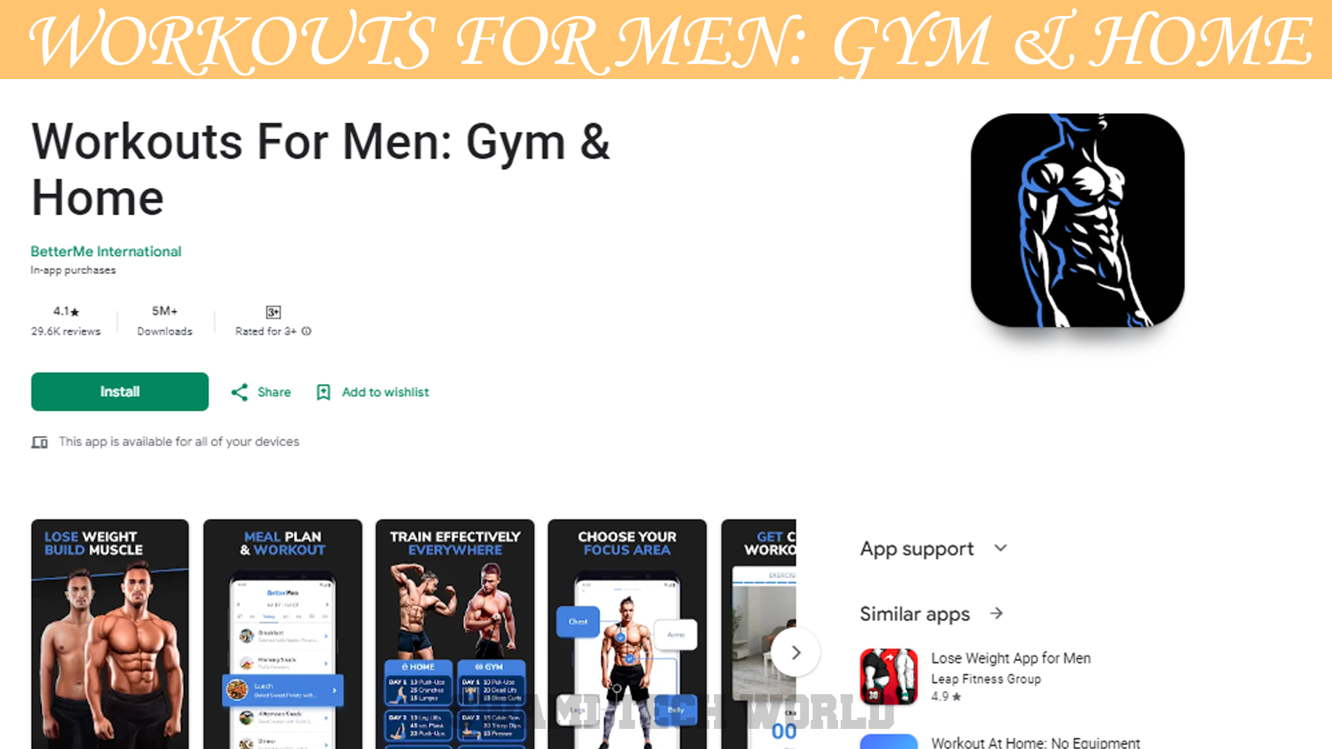 Workouts For Men: Gym & Home