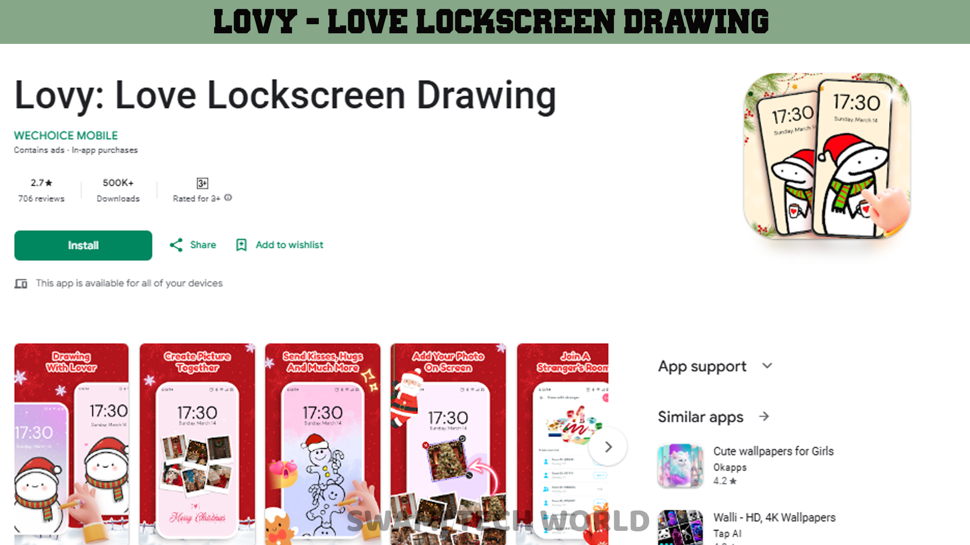 Lovy: Love Lockscreen Drawing