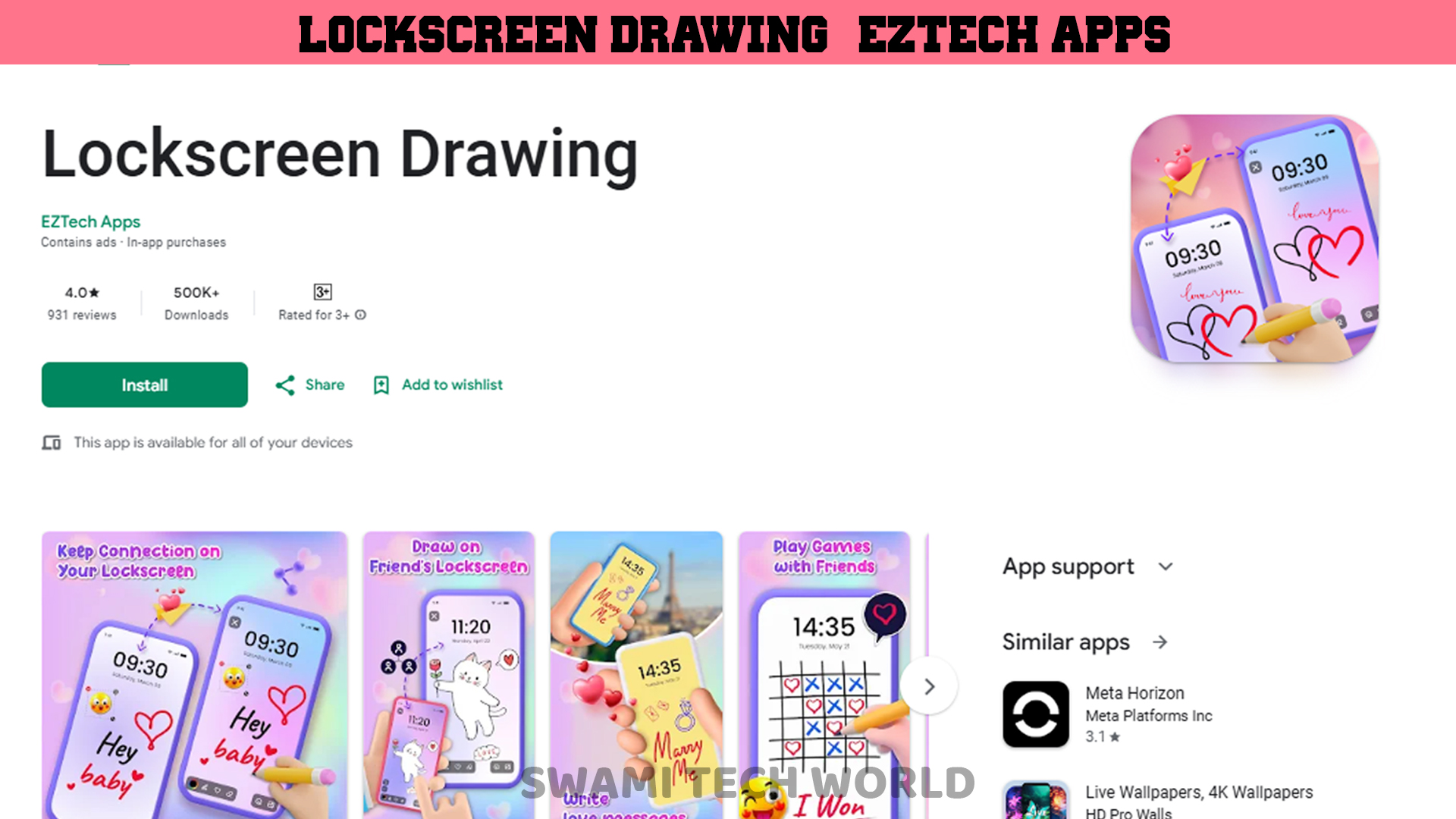 Lockscreen Drawing (EZTech Apps)