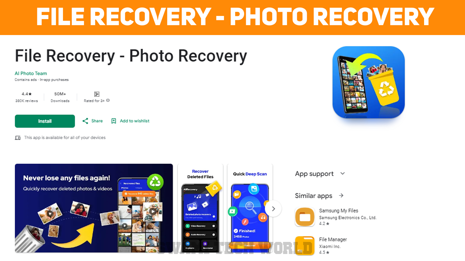 File Recovery - Photo Recovery