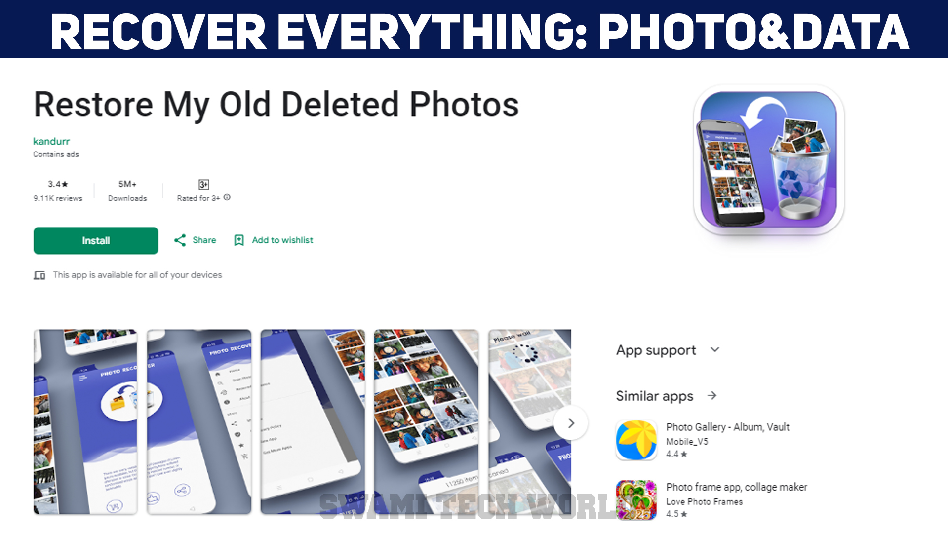 Restore My Old Deleted Photos