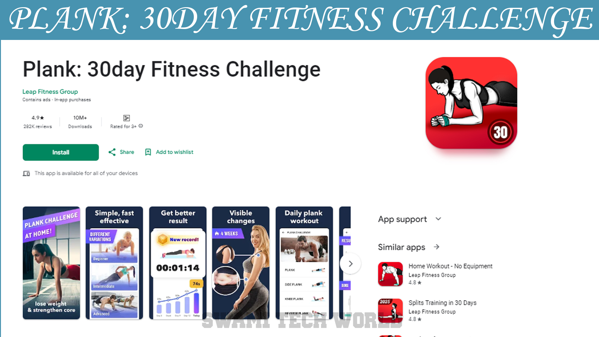 Plank: 30day Fitness Challenge