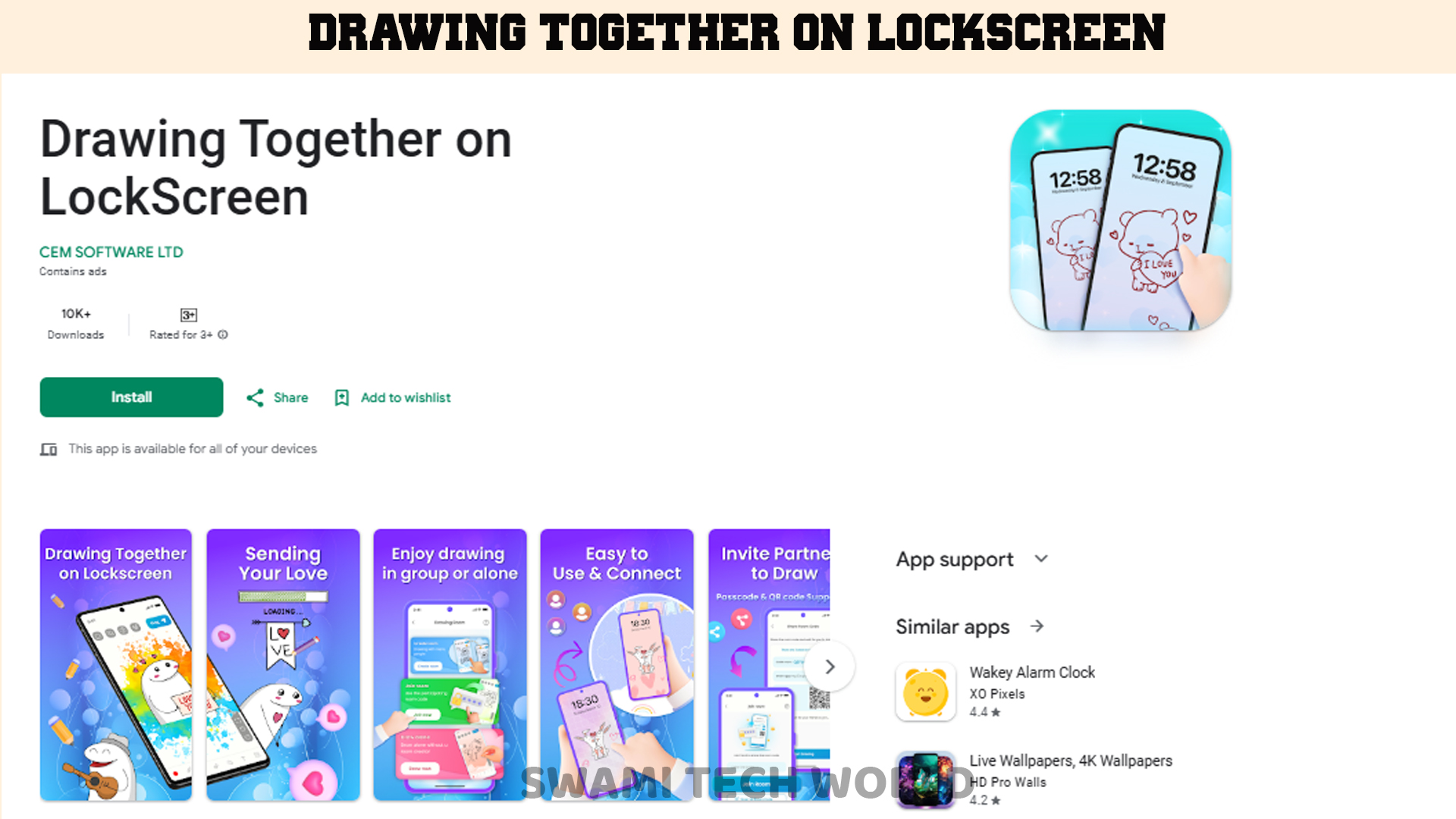 Drawing Together on LockScreen