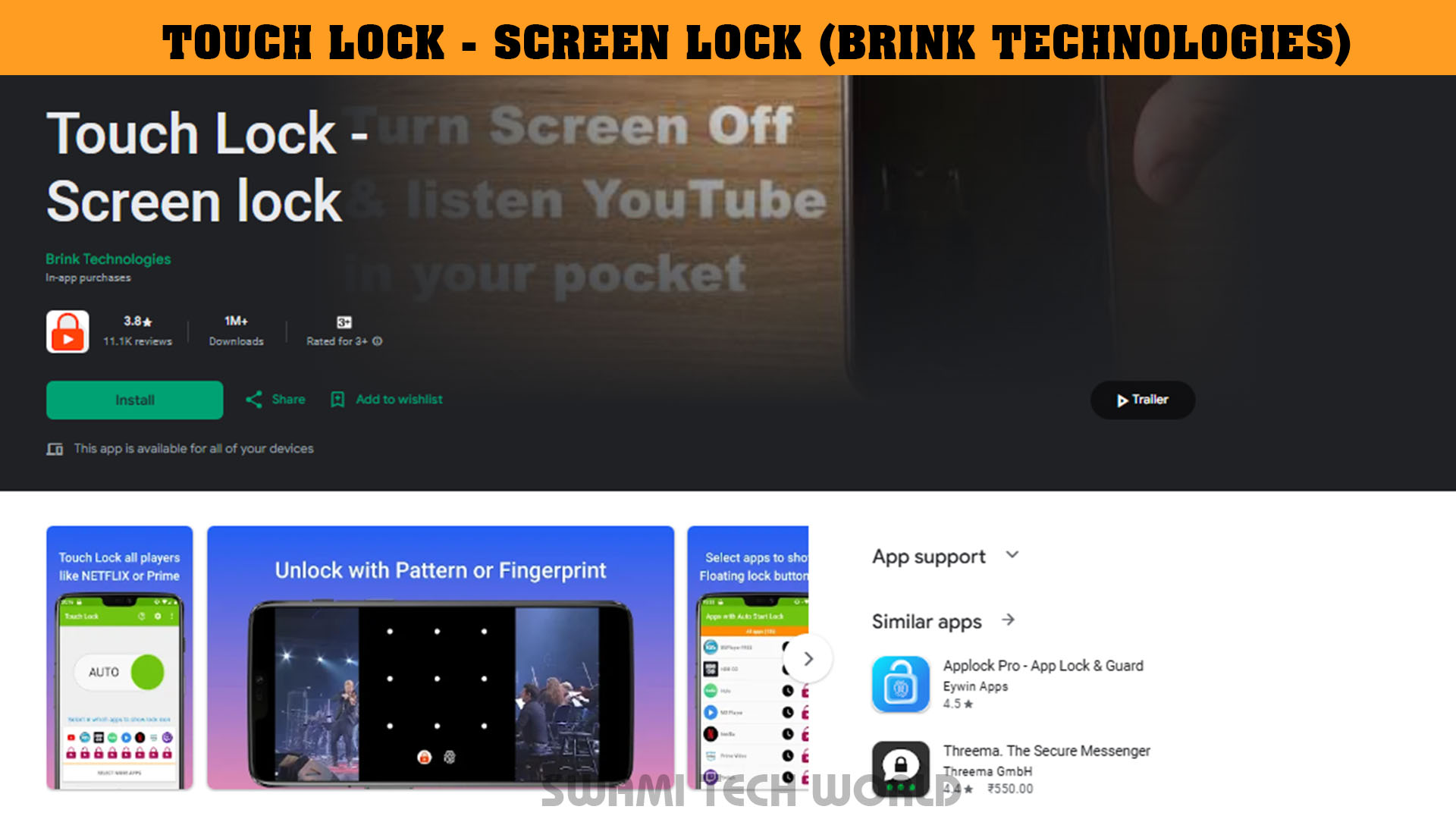 Touch Lock – Screen lock (Brink Technologies)